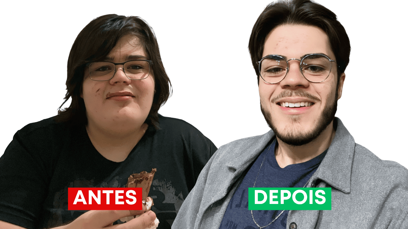 Ivens antes e depois — de 168kg, eliminando 80kg